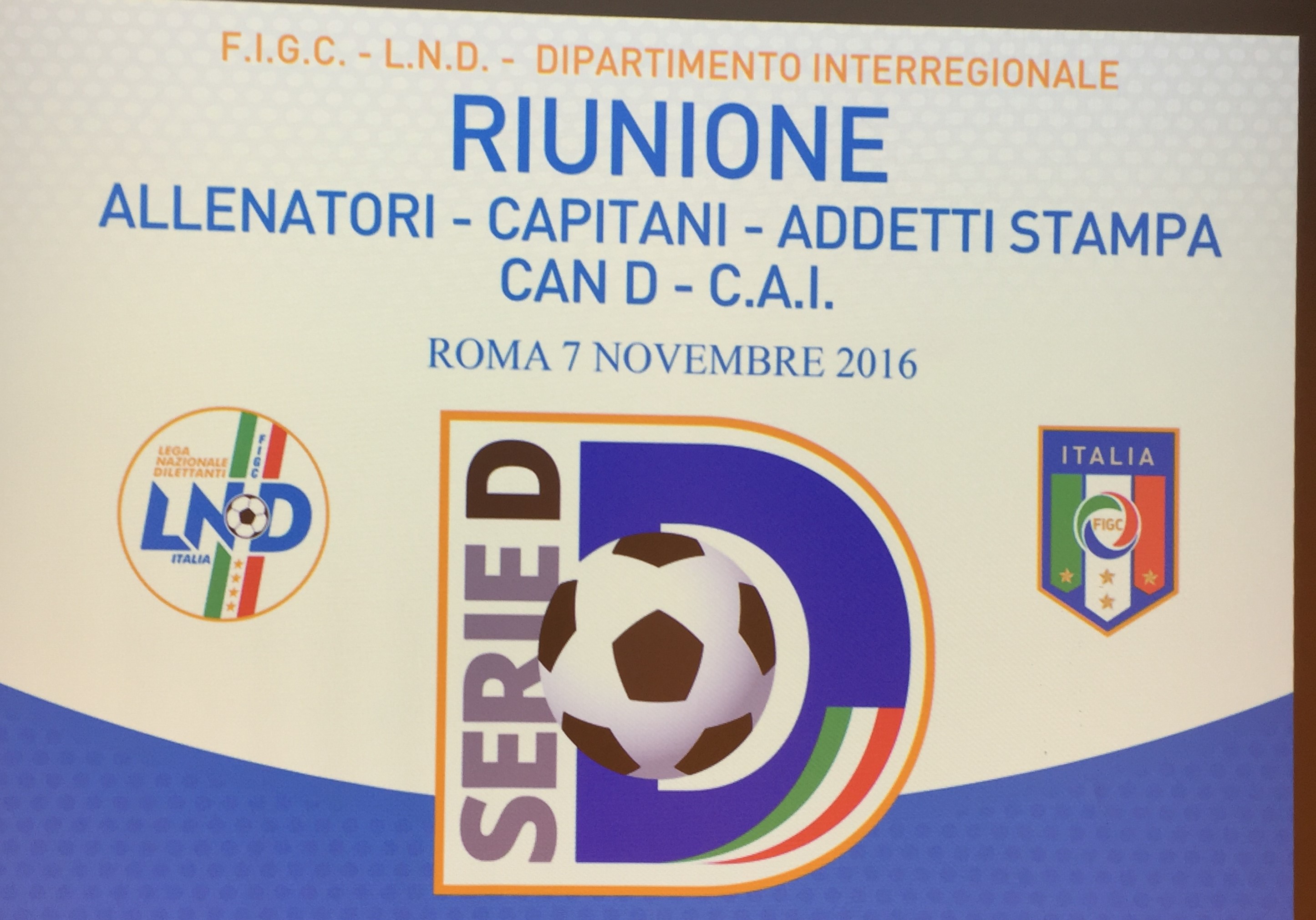 A Roma l’importante incontro tra allenatori, capitani, addetti stampa e designatori CAN D e C.A.I