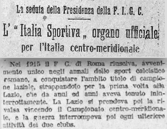Scudetto 1915 | L’avv. Mignogna presenta le prove inedite: “Lazio indiscutibilmente campione del Centro Sud”