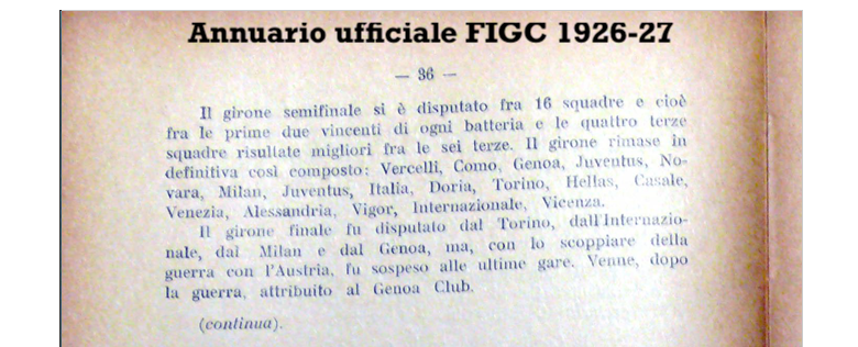 Scudetto 1915, avv. Mignogna: “Ecco la prova ufficiale: il Genoa fu solo Campione settentrionale, non nazionale”