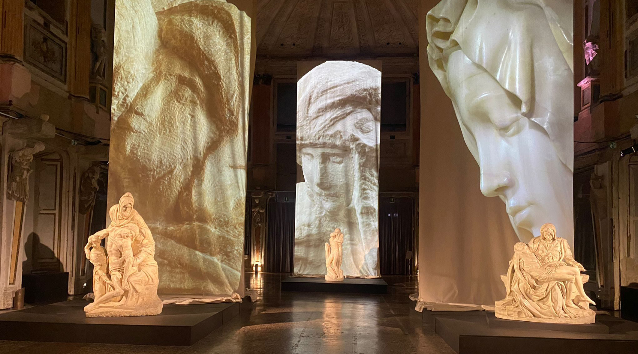 A Palazzo Reale di Milano tre calchi storici delle tre Pietà di Michelangelo