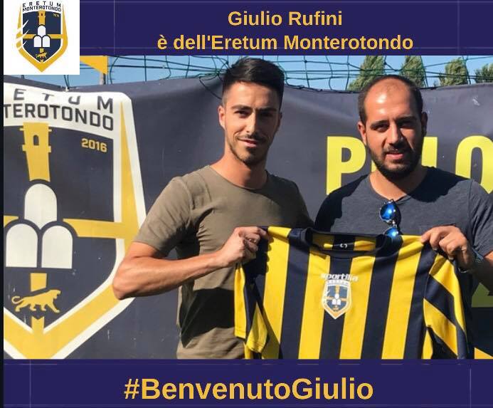 Eretum Monterotondo annunciato il settimo acquisto: Giulio Rufini