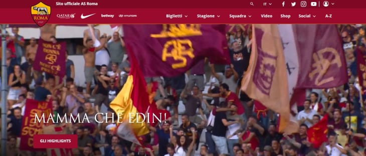 L’AS Roma ha lanciato ufficialmente una nuova versione del proprio sito ufficiale