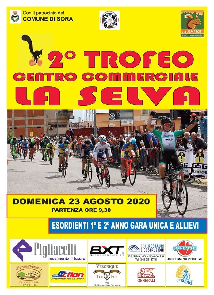 Ciclismo giovanile: domenica 23 agosto al via il Trofeo ‘Centro Commerciale La Selva’