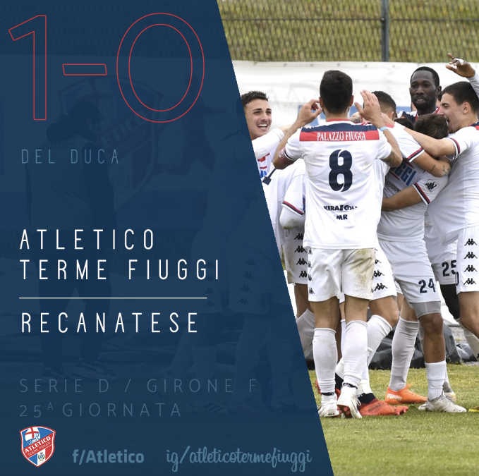 Serie D: l’Atletico Fiuggi torna al successo contro la Recanatese