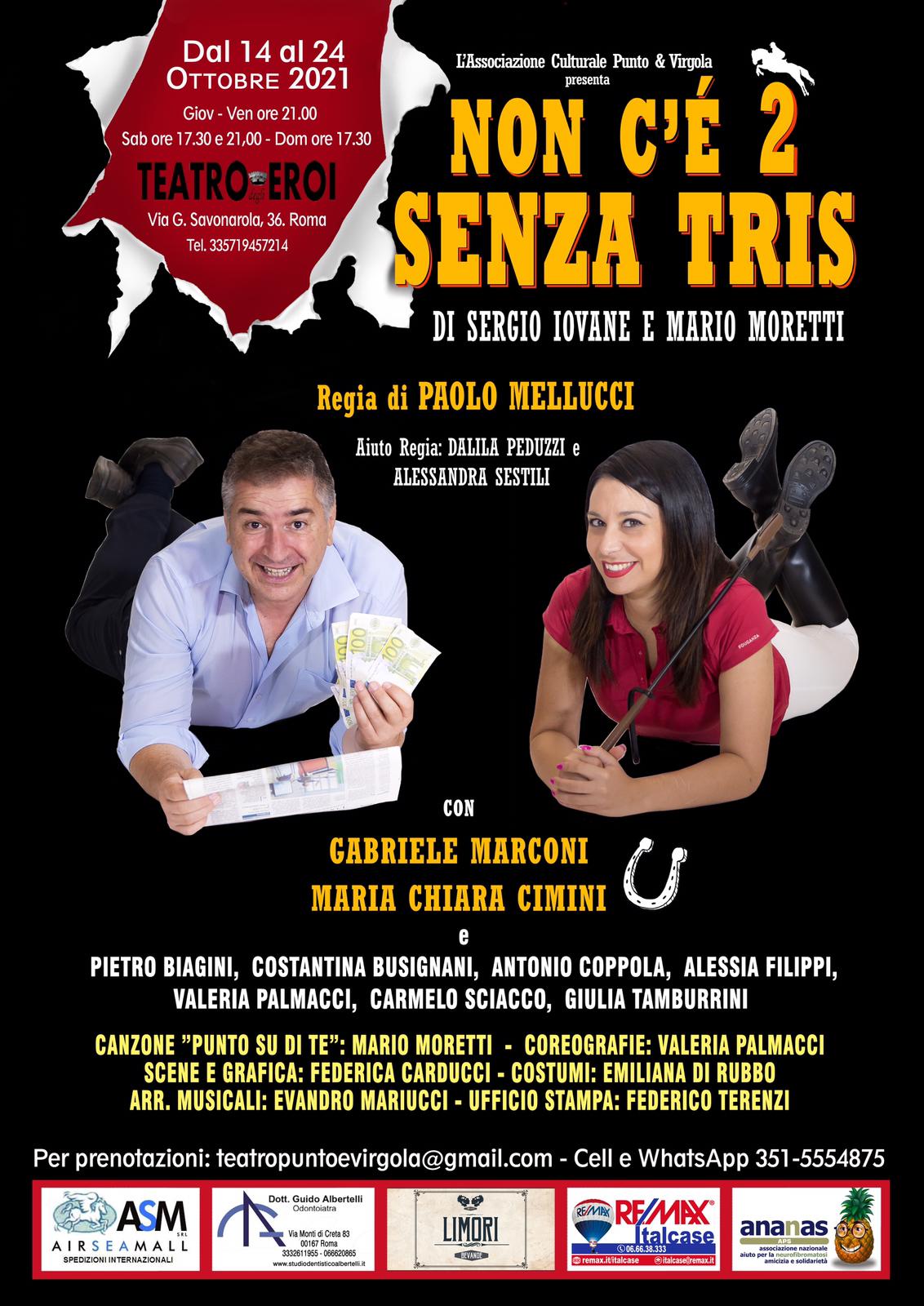 Non c’è due senza Tris: dal 14 al 24 ottobre in scena al Teatro degli Eroi